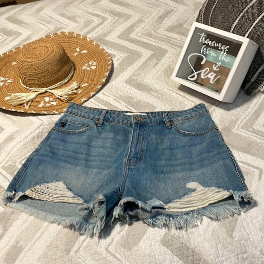 KanCan Jean High Rise Shorts 28 9